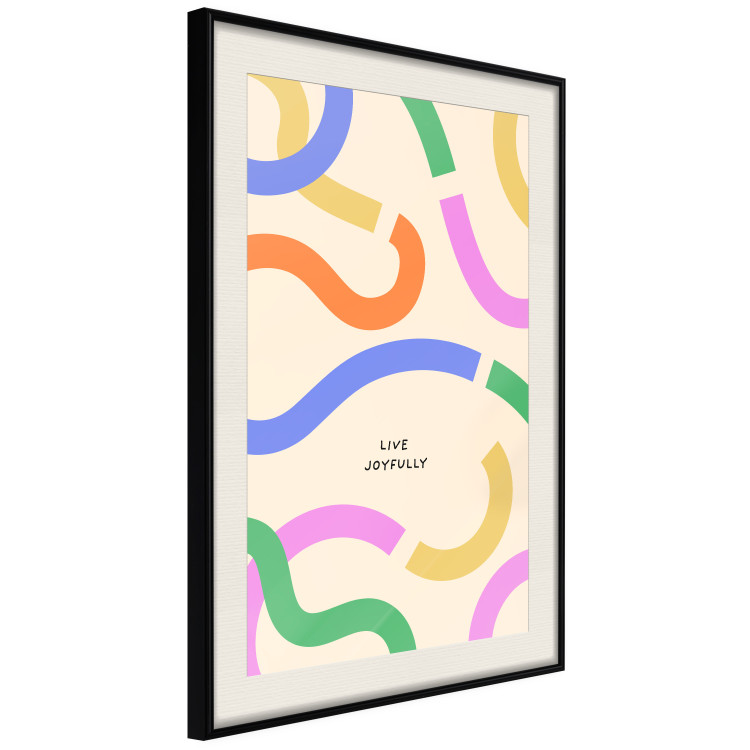 Wall Poster Abstract Shapes - Pastel Waves Scattered on a Beige Background 149892 additionalImage 8