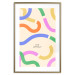 Wall Poster Abstract Shapes - Pastel Waves Scattered on a Beige Background 149892 additionalThumb 25