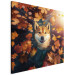 Canvas Print AI Shiba Dog - Portrait of a Friendly Animal in an Autumn Mood - Square 150292 additionalThumb 2