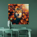 Canvas Print AI Shiba Dog - Portrait of a Friendly Animal in an Autumn Mood - Square 150292 additionalThumb 3