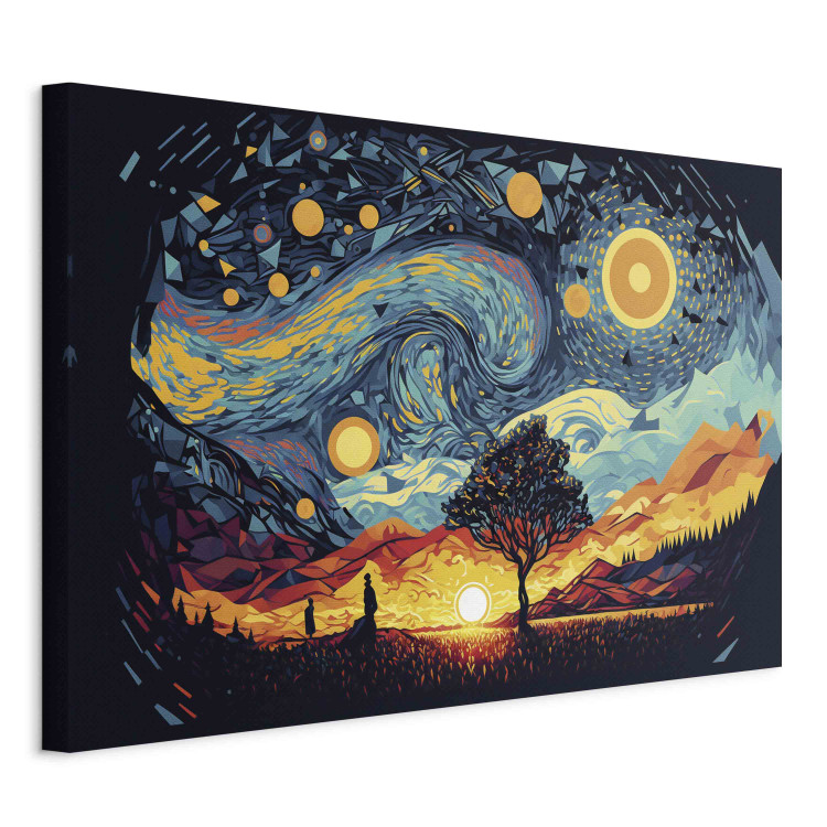 Large canvas print Sunrise - A Colorful Landscape Inspired by the Work of Van Gogh [Large Format] 151092 additionalImage 3
