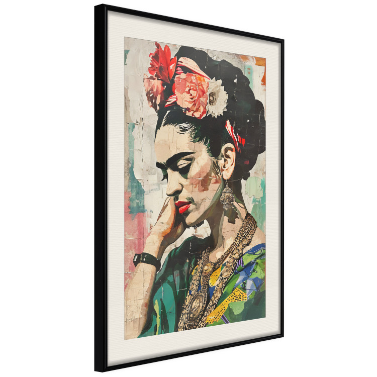 Poster Portrait in Profile - Frida Kahlo Against a Cracked Wall 152192 additionalImage 9