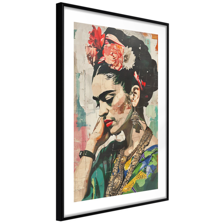 Poster Portrait in Profile - Frida Kahlo Against a Cracked Wall 152192 additionalImage 6