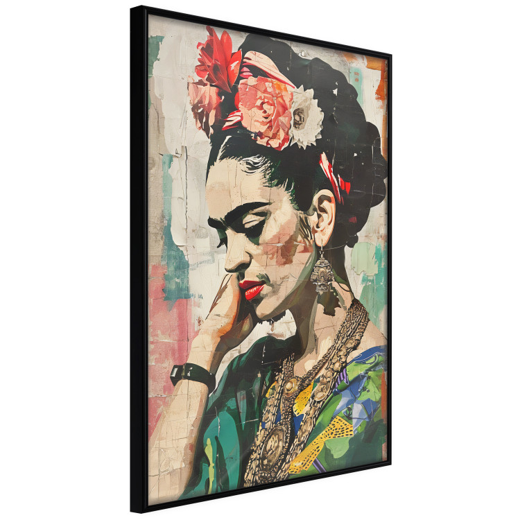 Poster Portrait in Profile - Frida Kahlo Against a Cracked Wall 152192 additionalImage 8
