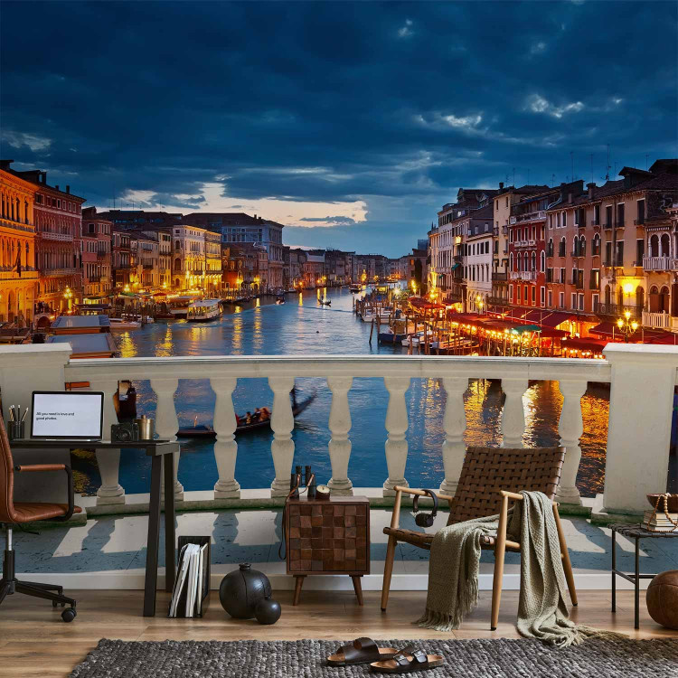 Photo Wallpaper Venice at night - view from the bridge on Venetian architecture and nightlife 159992 additionalImage 4