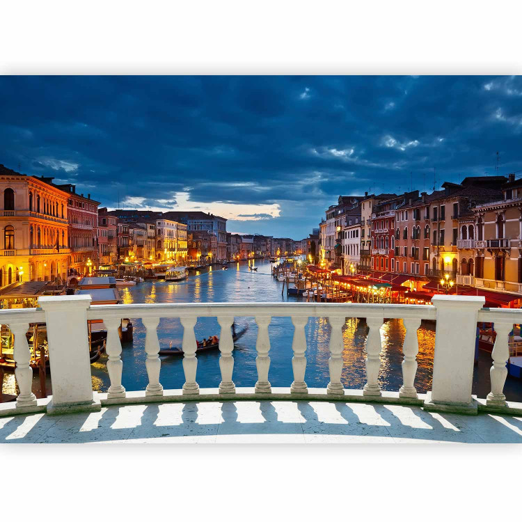 Photo Wallpaper Venice at night - view from the bridge on Venetian architecture and nightlife 159992 additionalImage 1