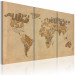 Canvas Art Print Old map of the World - triptych 55392 additionalThumb 2