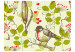 Photo Wallpaper Bird and lilies vintage pattern 61092 additionalThumb 1