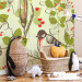 Photo Wallpaper Bird and lilies vintage pattern 61092 additionalThumb 3