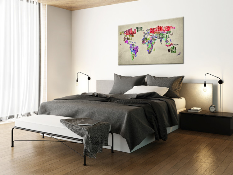 Canvas Print World Map: World Tour (EN) 90392 additionalImage 3