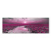 Canvas Print Lilies and Sunset (1-part) Narrow - Landscape of Purple Plants 107303