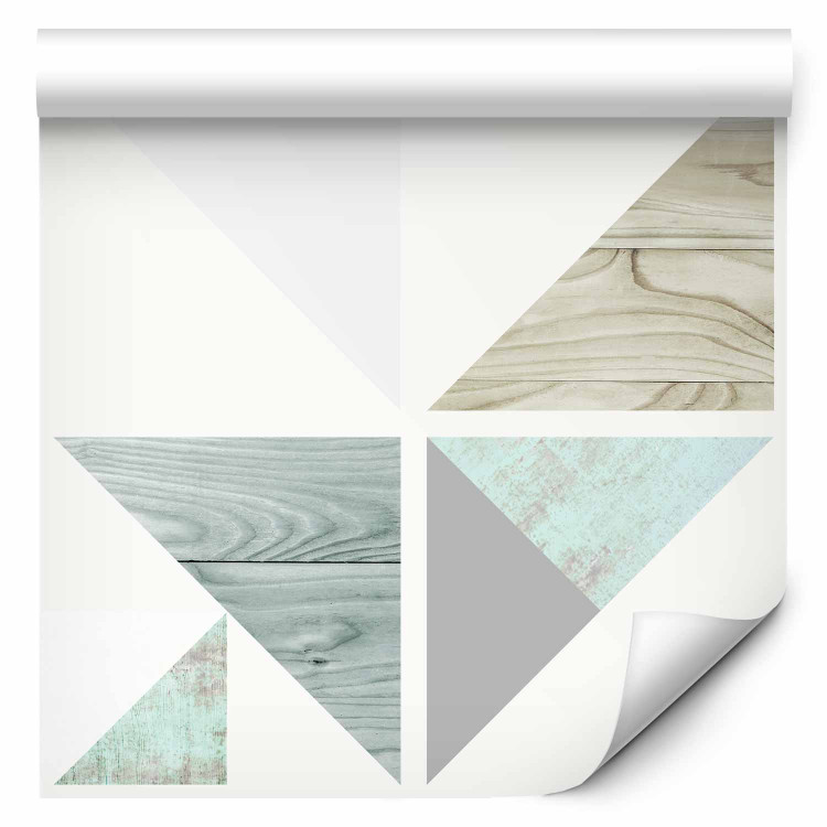 Modern Wallpaper Triangles and Squares (Green) 108003 additionalImage 6