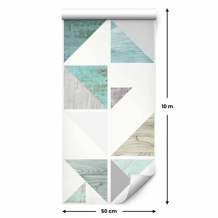 Modern Wallpaper Triangles and Squares (Green) 108003 additionalImage 2