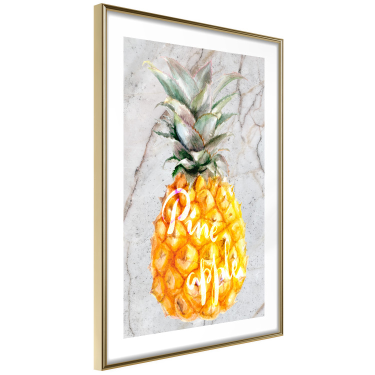 Wall Poster Pineapple on Concrete - composition with a tropical fruit and white texts 114303 additionalImage 8