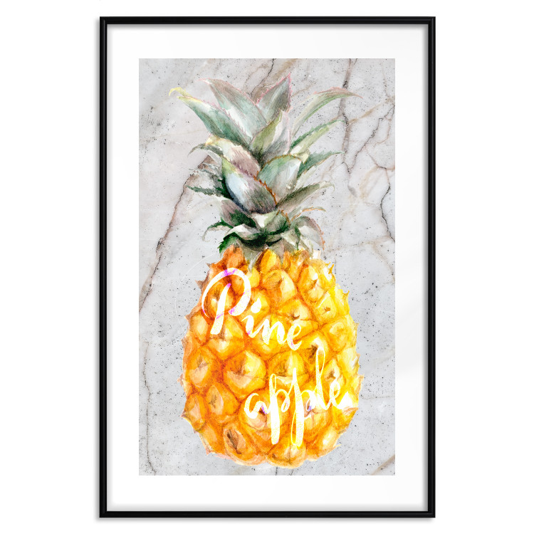 Wall Poster Pineapple on Concrete - composition with a tropical fruit and white texts 114303 additionalImage 15