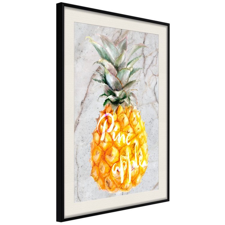 Wall Poster Pineapple on Concrete - composition with a tropical fruit and white texts 114303 additionalImage 3