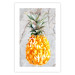 Wall Poster Pineapple on Concrete - composition with a tropical fruit and white texts 114303 additionalThumb 19