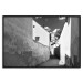 Poster Narrow alley - black and white urban street scene against architectural backdrop 115003 additionalThumb 24