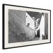 Poster Narrow alley - black and white urban street scene against architectural backdrop 115003 additionalThumb 3