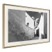 Poster Narrow alley - black and white urban street scene against architectural backdrop 115003 additionalThumb 2