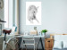 Poster White Horse - black and white sketched portrait of a majestic animal 116503 additionalThumb 4