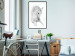 Poster White Horse - black and white sketched portrait of a majestic animal 116503 additionalThumb 6