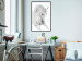 Poster White Horse - black and white sketched portrait of a majestic animal 116503 additionalThumb 3