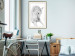 Poster White Horse - black and white sketched portrait of a majestic animal 116503 additionalThumb 21