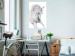 Poster White Horse - black and white sketched portrait of a majestic animal 116503 additionalThumb 23