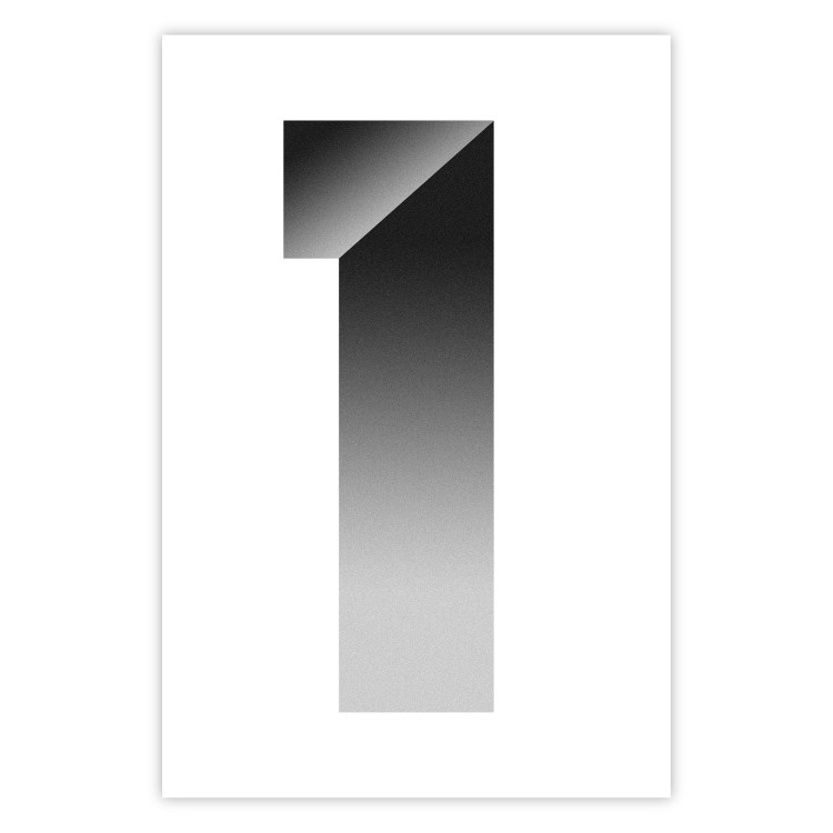 Poster Number One - black and white geometric abstraction forming the number 116603