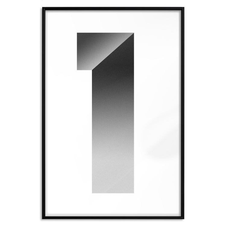 Poster Number One - black and white geometric abstraction forming the number 116603 additionalImage 18