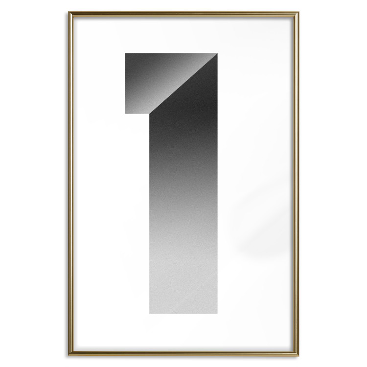 Poster Number One - black and white geometric abstraction forming the number 116603 additionalImage 16