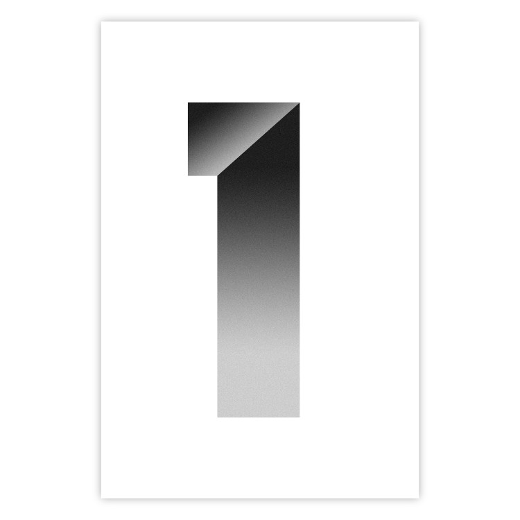 Poster Number One - black and white geometric abstraction forming the number 116603 additionalImage 19