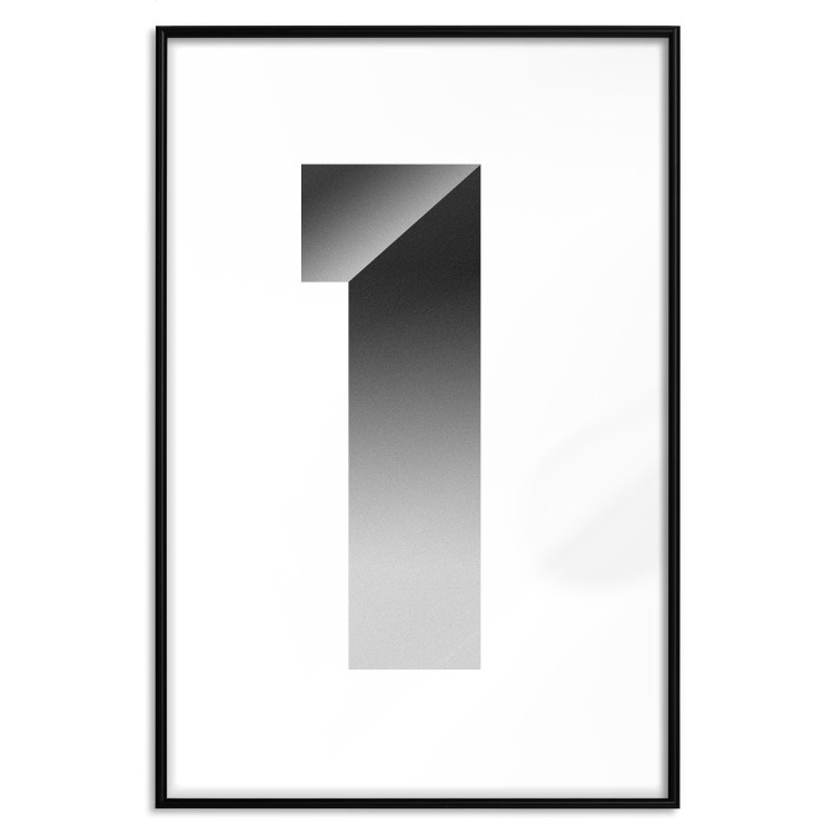 Poster Number One - black and white geometric abstraction forming the number 116603 additionalImage 15