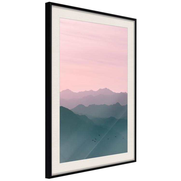Wall Poster Sunrise Mountains - mountainous landscape against a pink sky backdrop 116703 additionalImage 3