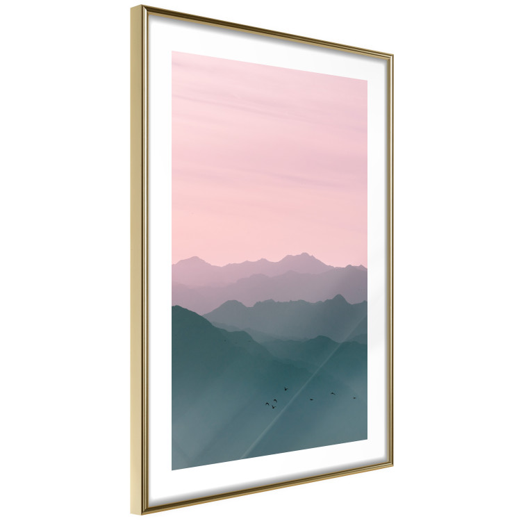 Wall Poster Sunrise Mountains - mountainous landscape against a pink sky backdrop 116703 additionalImage 8