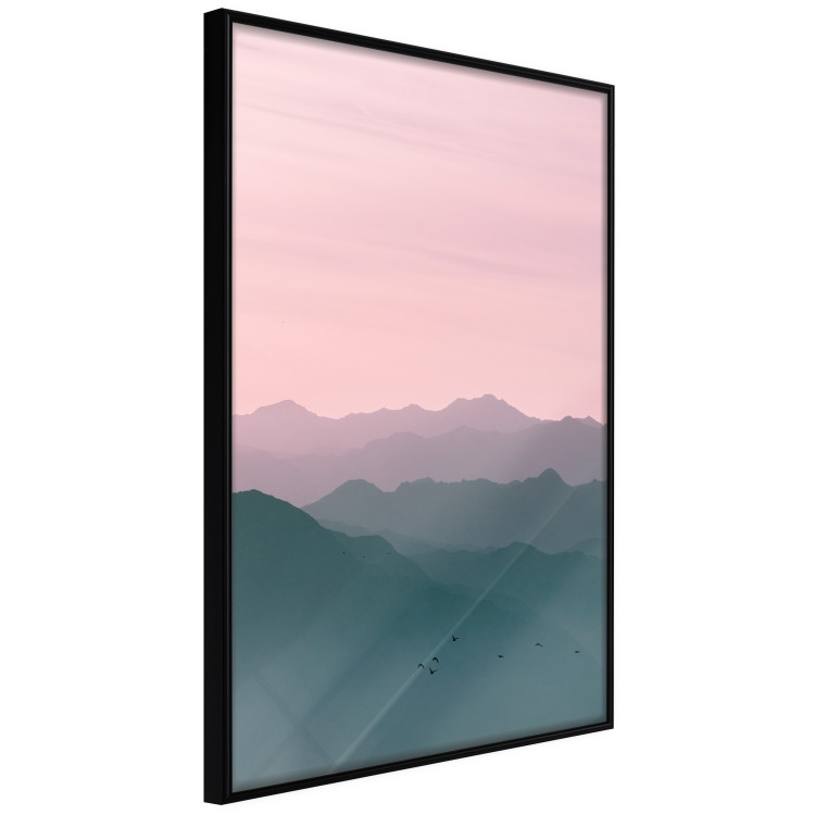 Wall Poster Sunrise Mountains - mountainous landscape against a pink sky backdrop 116703 additionalImage 12