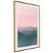 Wall Poster Sunrise Mountains - mountainous landscape against a pink sky backdrop 116703 additionalThumb 2