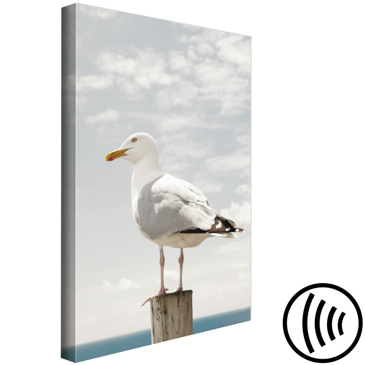 Canvas Watching Bird (1-part) - Seagull Against Sea and Cloudy Sky 117003 additionalImage 6