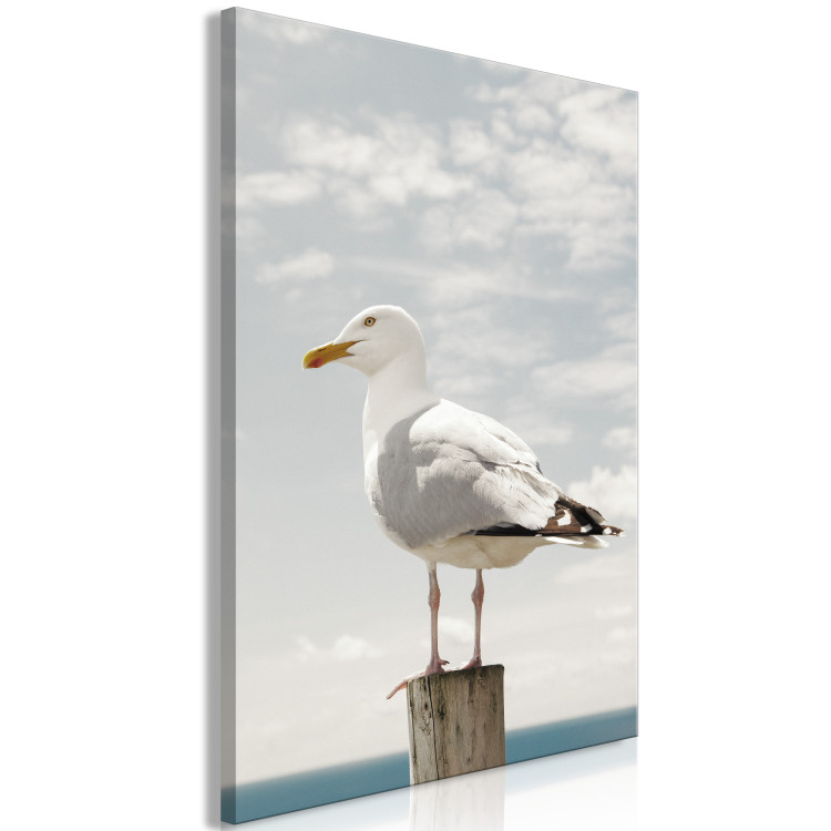 Canvas Watching Bird (1-part) - Seagull Against Sea and Cloudy Sky 117003 additionalImage 2
