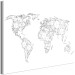 Canvas Continents in Geometric Form (1-part) - Shapes on World Map 117203 additionalThumb 2