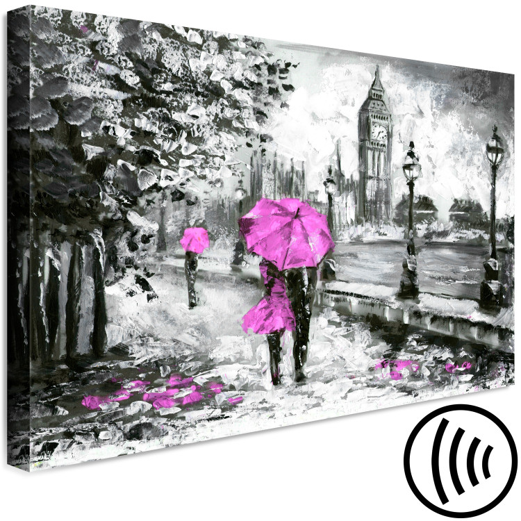 Canvas Art Print Walk in London (1 Part) Wide Pink 123103 additionalImage 6