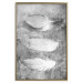 Poster Fleeting Mystery - three feathers on a concrete background in black and white texture 123203 additionalThumb 15