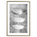 Poster Fleeting Mystery - three feathers on a concrete background in black and white texture 123203 additionalThumb 16