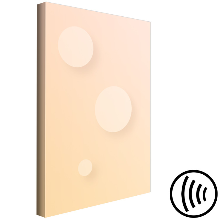 Canvas Print Pastel circles - an abstract composition in a beige and pink colour 123803 additionalImage 6