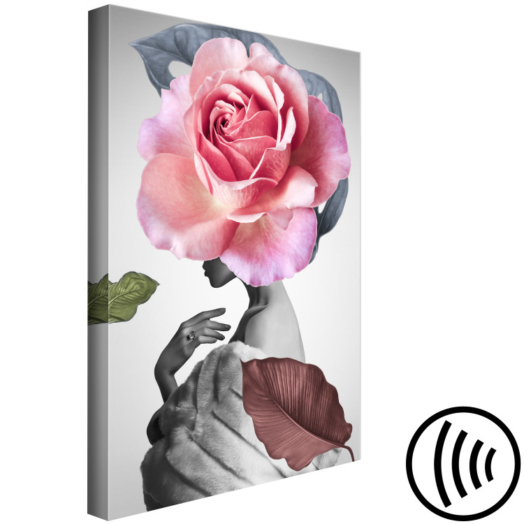 Canvas Print Rose and Fur (1 Part) Vertical 127303 additionalImage 6