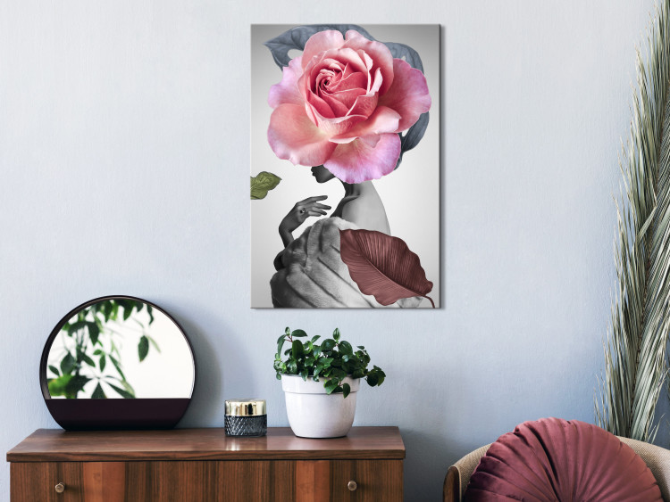 Canvas Print Rose and Fur (1 Part) Vertical 127303 additionalImage 3