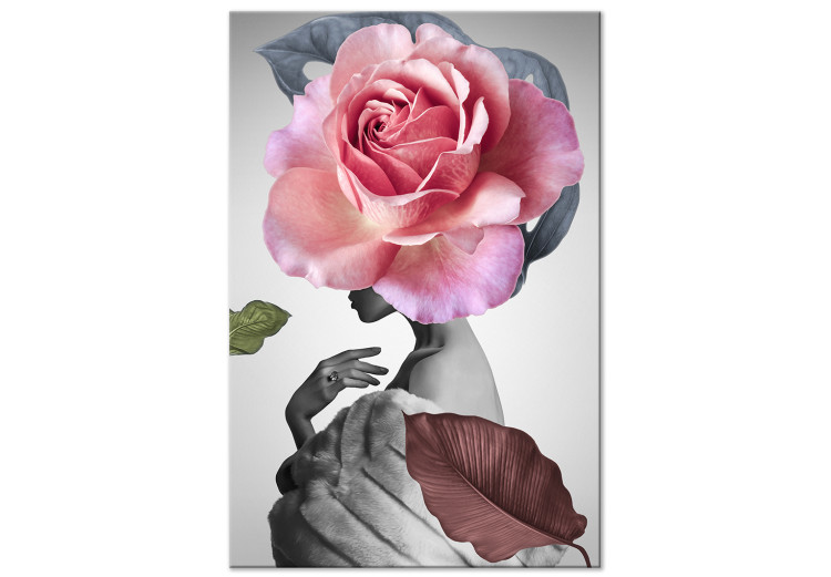 Canvas Print Rose and Fur (1 Part) Vertical 127303