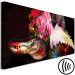 Canvas Print The Bride (1-part) narrow - abstraction with a crocodile and flowers 127503 additionalThumb 6