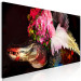 Canvas Print The Bride (1-part) narrow - abstraction with a crocodile and flowers 127503 additionalThumb 2